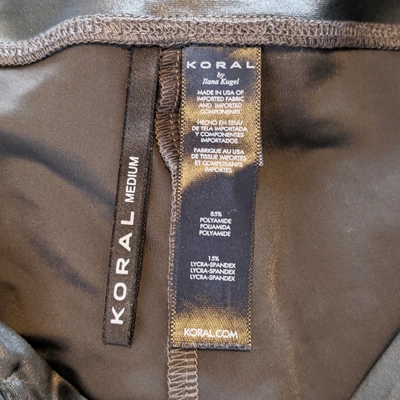 KORAL • Gunmetal Lustrous Hi Rise Capri Leggings M - Picture 7 of 8